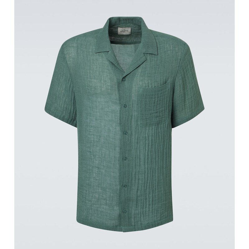 Le Kasha Botad linen bowling shirt