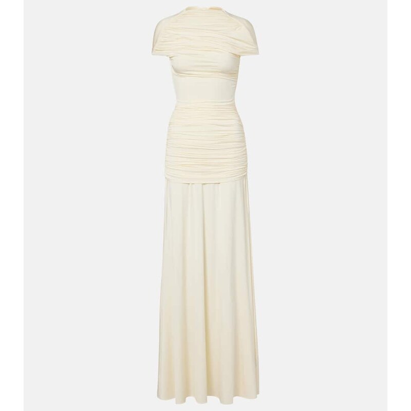 Self-Portrait Draped jersey gown