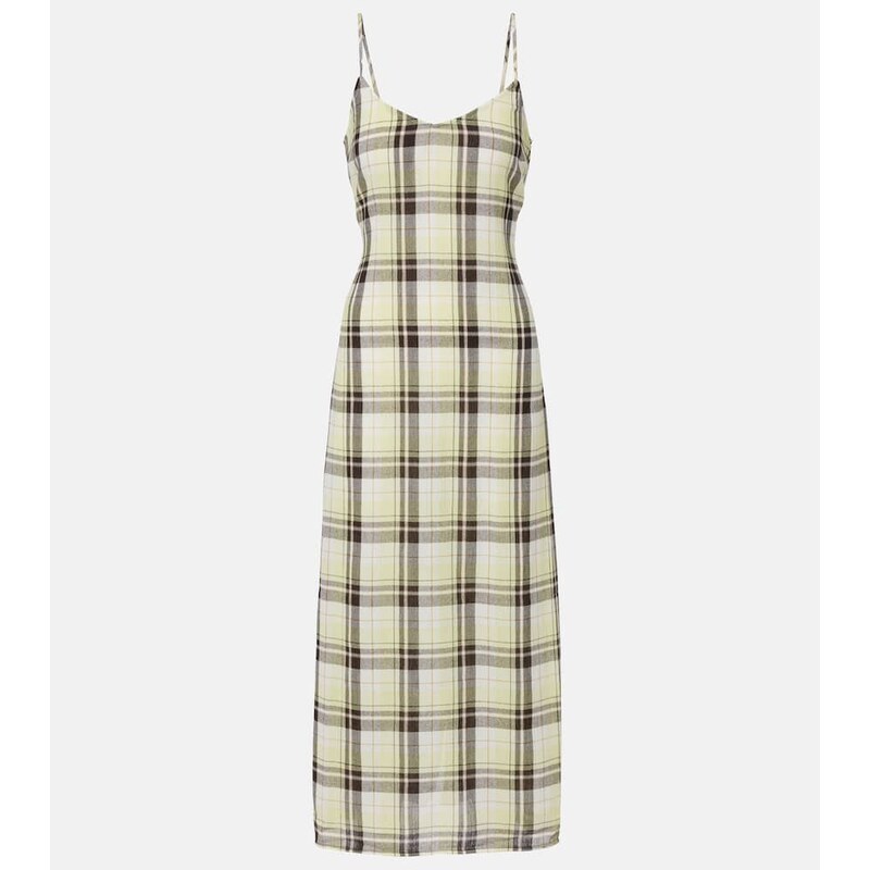 Proenza Schouler Evelyn plaid gauze slip dress