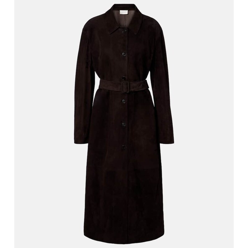 The Row Kendra suede coat
