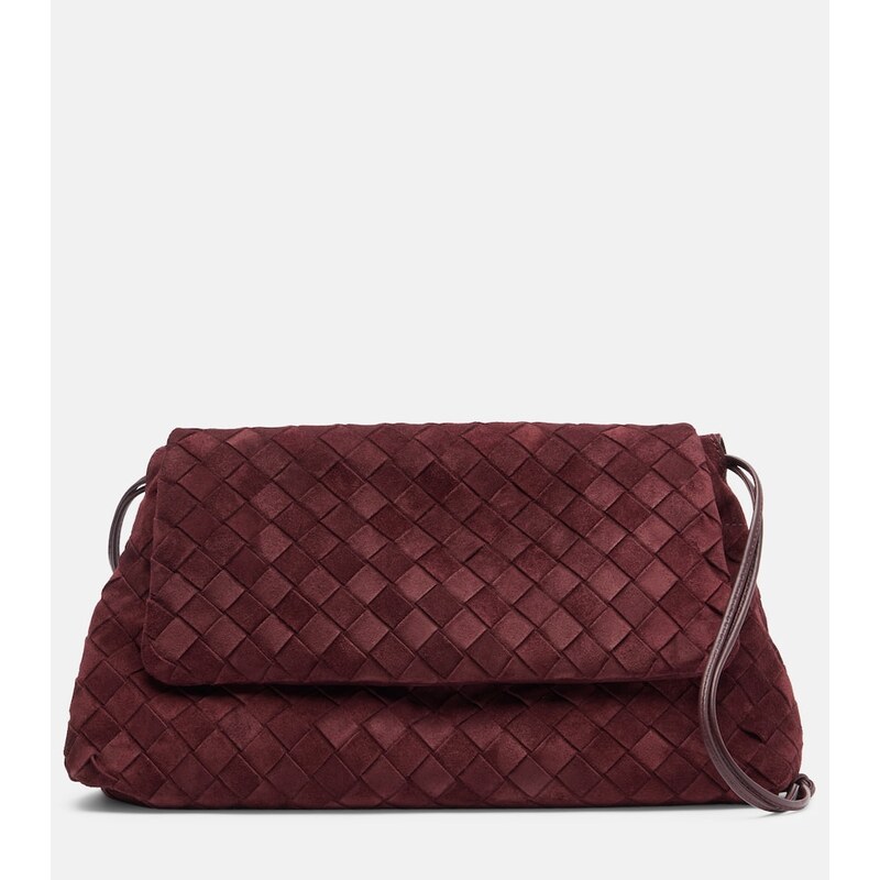 Bottega Veneta Giorno Intrecciato suede shoulder bag