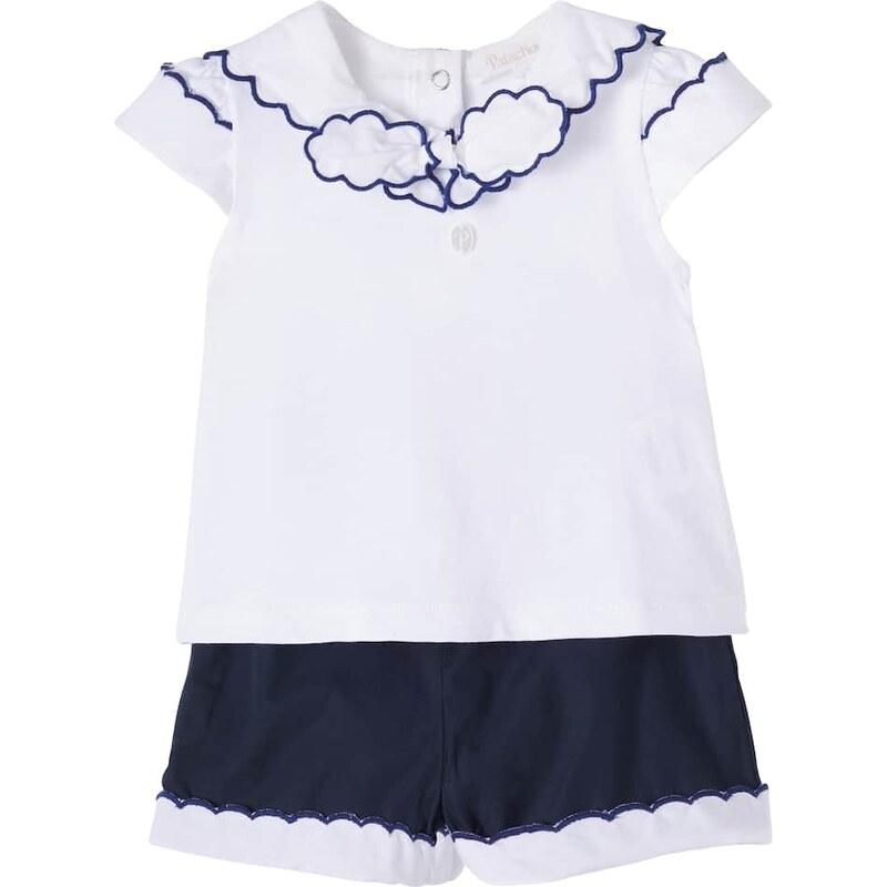 Patachou Baby cotton-blend top and shorts set