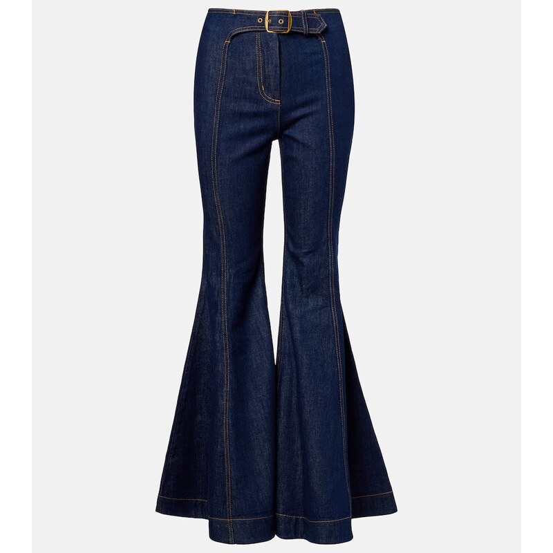 Zimmermann Luna belted flared jeans