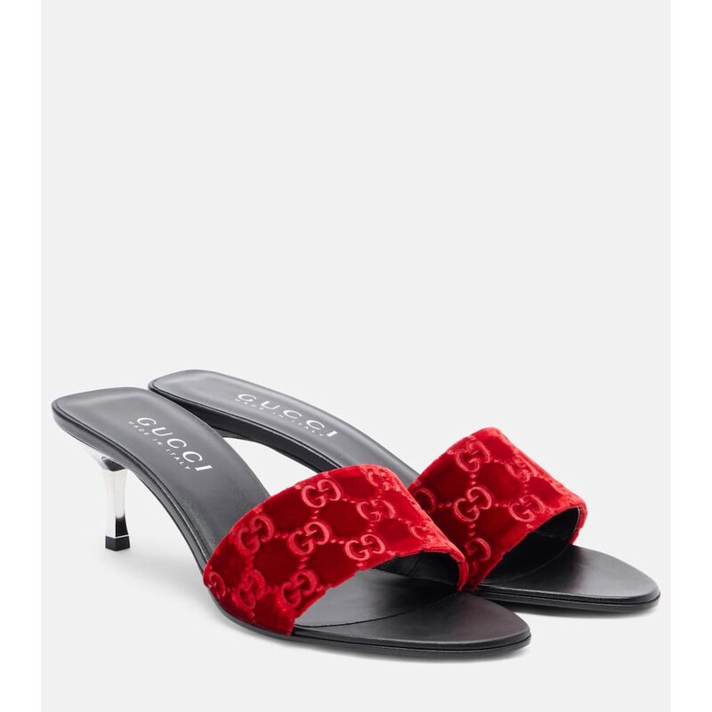 Gucci GG velvet mules