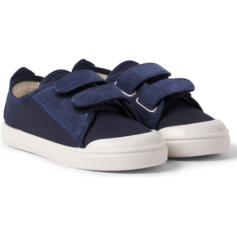 Il Gufo Suede-trimmed canvas sneakers