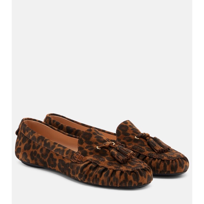 Gianvito Rossi ThÃa leopard-print suede loafers