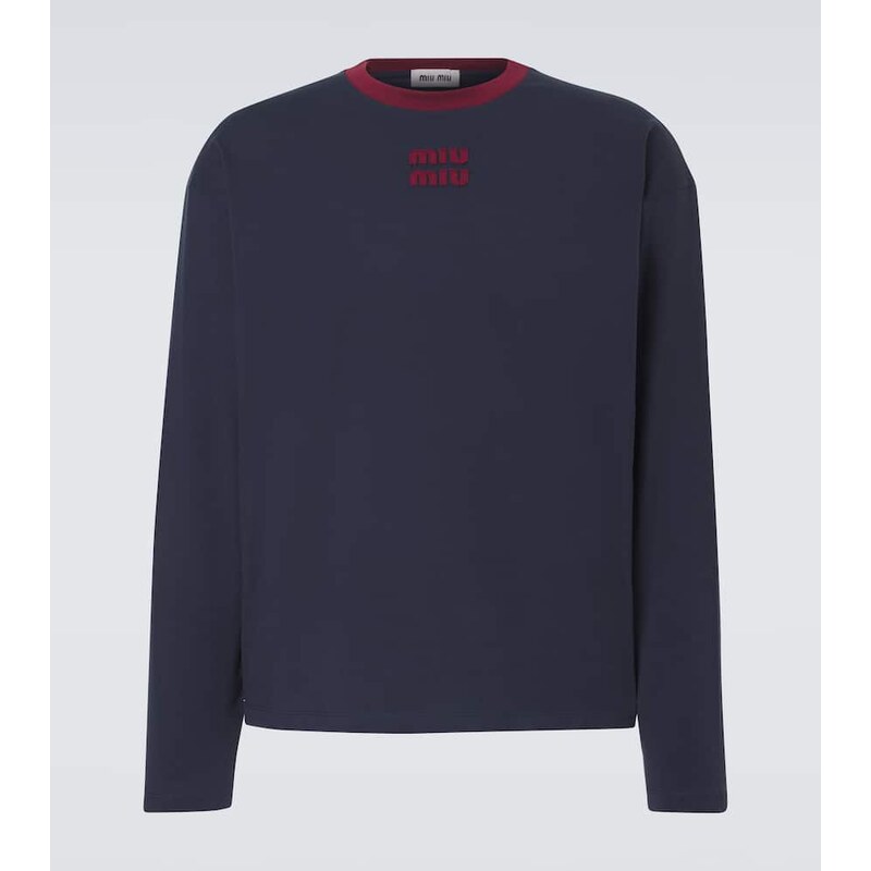 Miu Miu Logo cotton jersey T-shirt