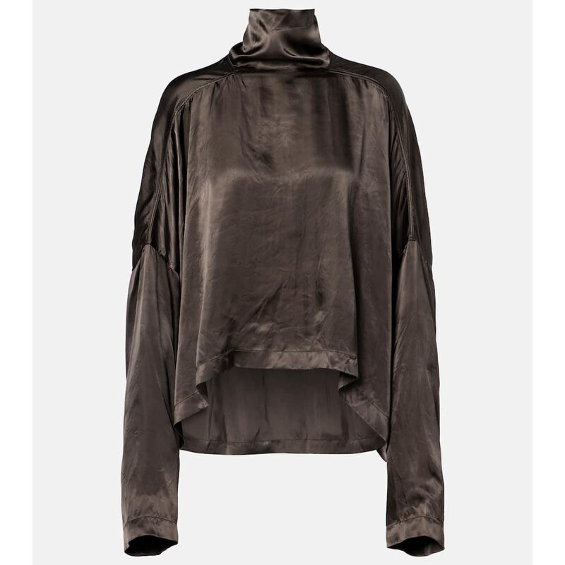 Rick Owens Jumbo Tabard asymmetric satin top