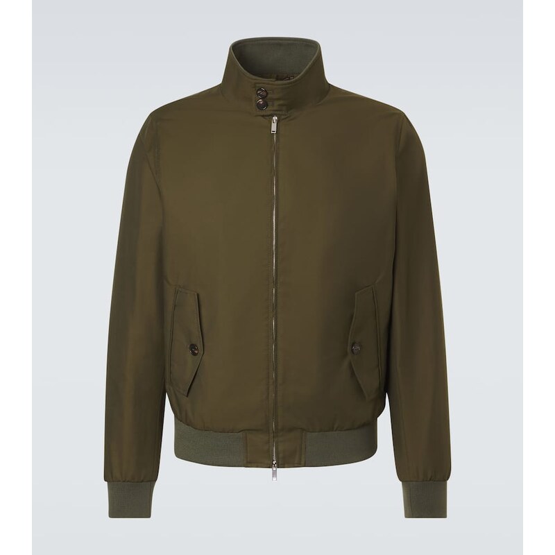 Pánský bomber z cotton-blendu v tmavě zelené barvě
