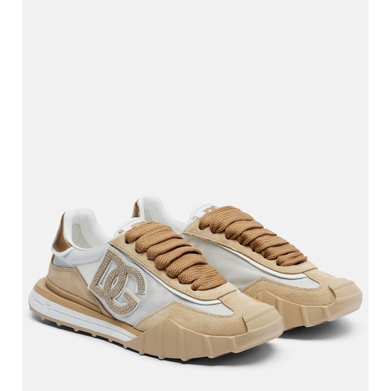Dolce&Gabbana DG Athletic suede-trimmed sneakers