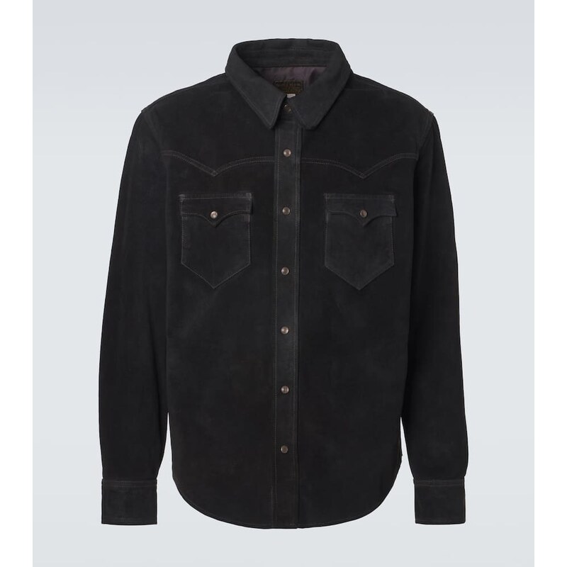 RRL Suede Western shirt