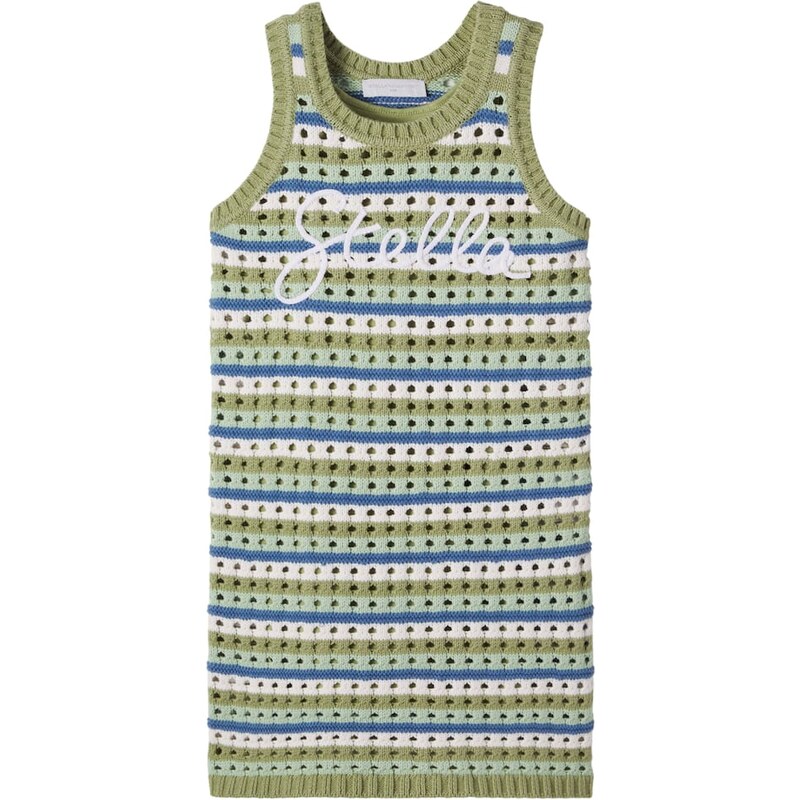 Stella McCartney Kids Embroidered crochet cotton dress
