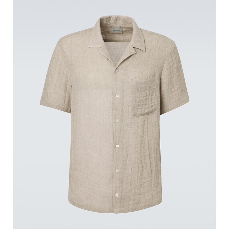 Le Kasha Linen bowling shirt