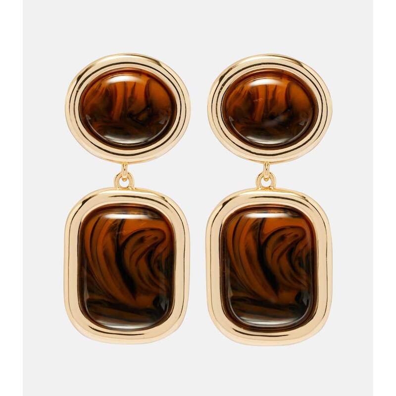 Self-Portrait Embellished drop earrings