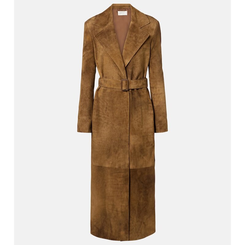 The Row Raisa suede coat
