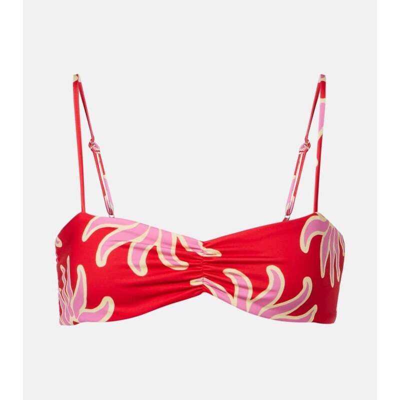 Cala de la Cruz Lilo printed ruched bikini top