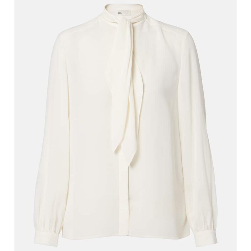Tory Burch Tie-neck georgette blouse