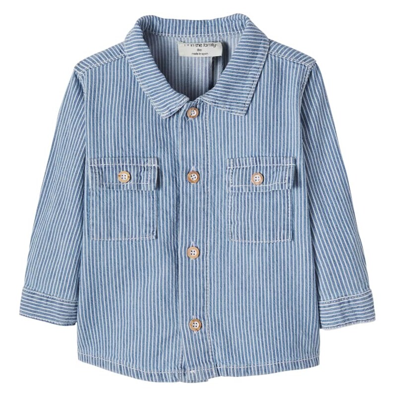 1 + in the Family Baby Arta striped denim shirt