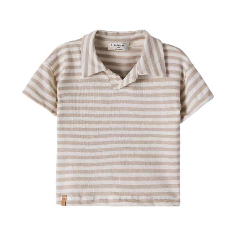 1 + in the Family Baby Borrassa linen-blend polo shirt