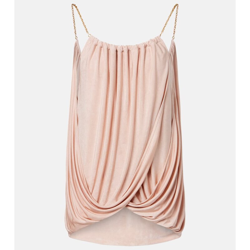 Xu Zhi Chain-detail draped top