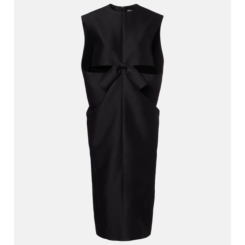 Balenciaga Cutout crÃªpe satin midi dress