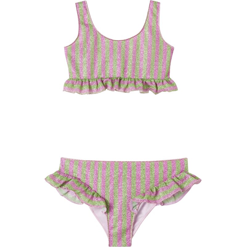 Oseree Kids OsÃree Kids Osemini LumiÃ¨re ruffled striped bikini