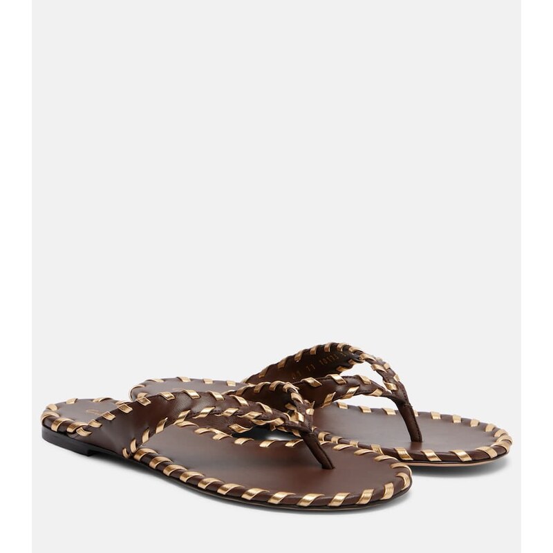 Gianvito Rossi Zaira leather thong sandals