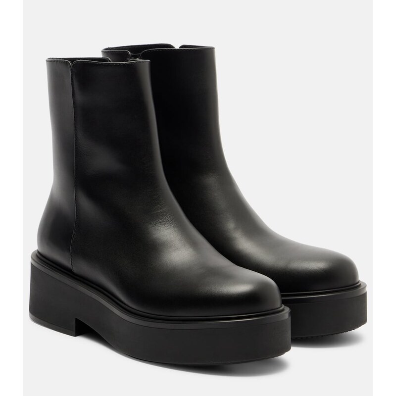 Gianvito Rossi Hiro leather platform ankle boots