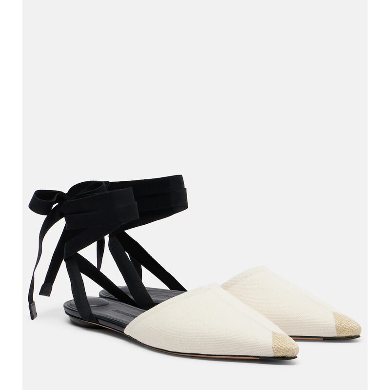 Jacquemus Embroidered canvas flats