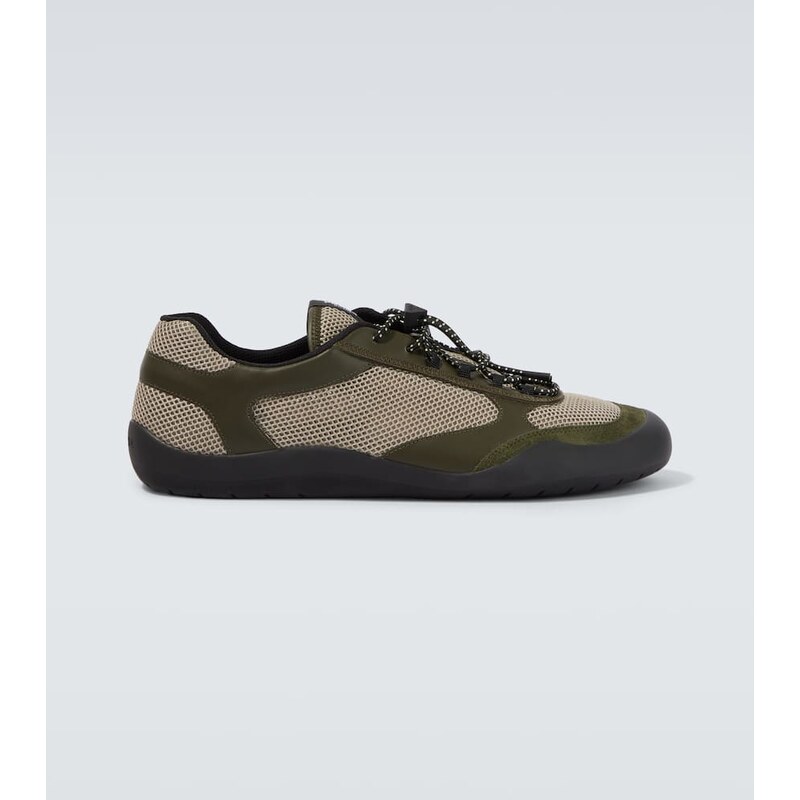 Prada Speedrock leather-trimmed sneakers
