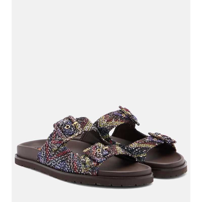 Šperkové sandále Missoni Clea Zigzag v barvě Wave Evening Blue