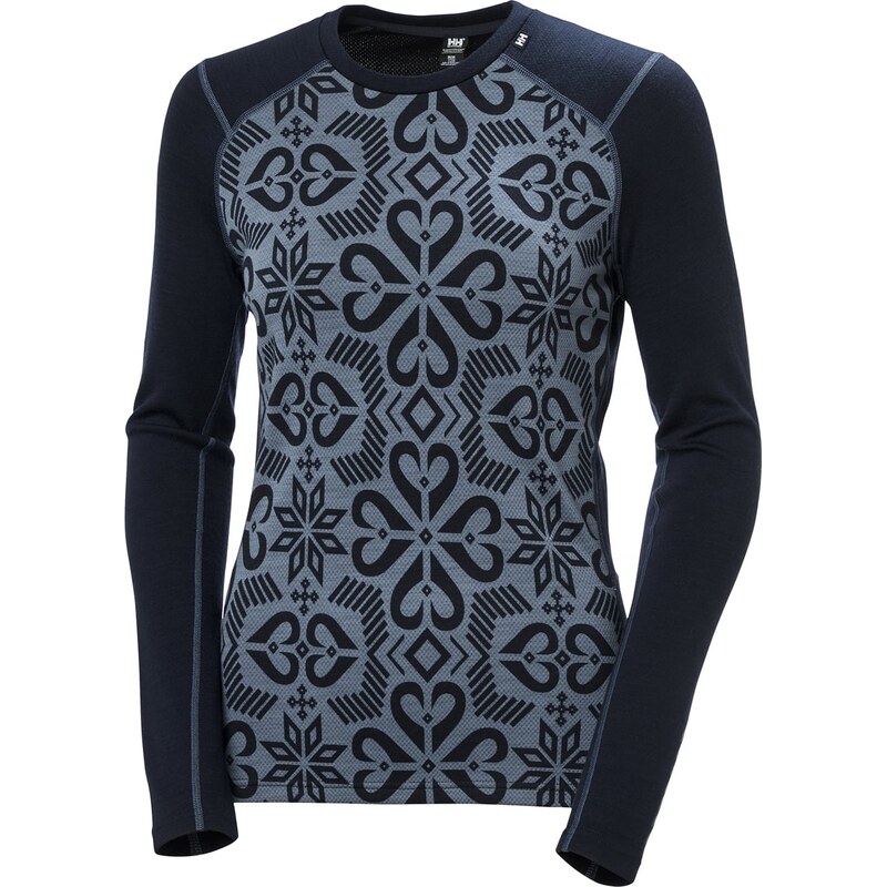 Dámské Termo tričko HELLY HANSEN W LIFA MERINO MIDW GRA CREW 49379_600 – Tmavě modrá