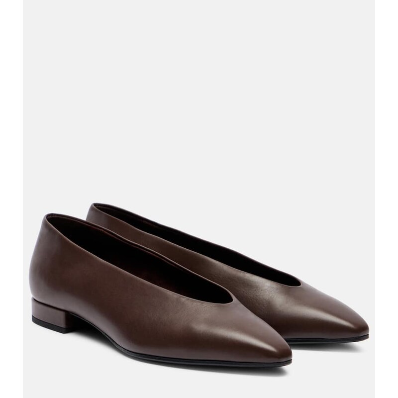 Loro Piana Rebecca leather ballet flats