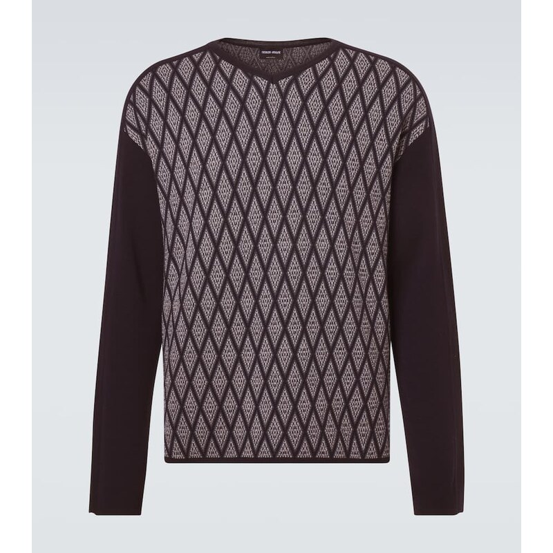 Giorgio Armani Wool and cashmere jacquard sweater