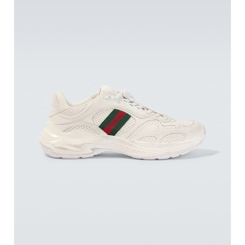 Gucci tenisky z kůže v modré barvě