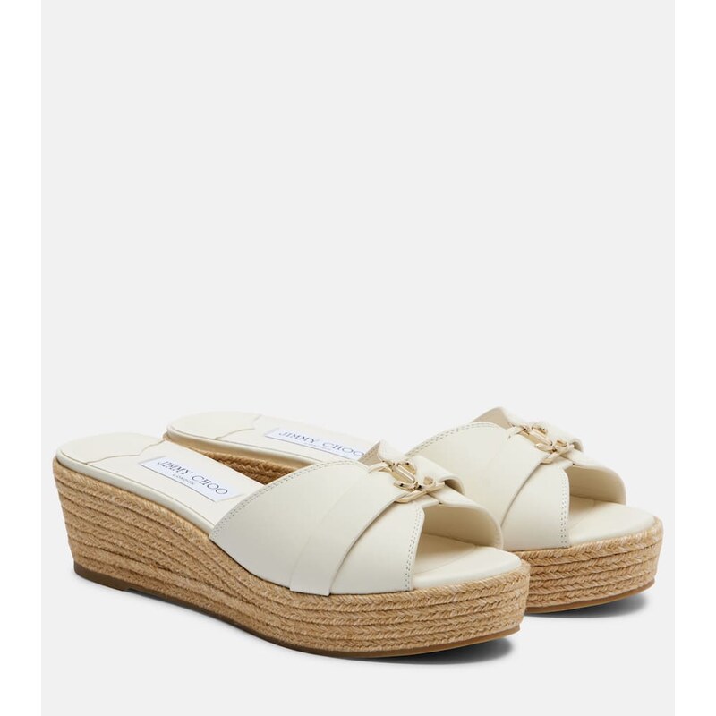 Dámské Jimmy Choo Leda espadrily v barvě Latte/Gold