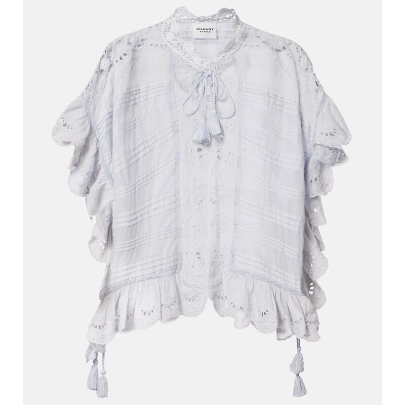 Marant Etoile Payton broderie anglaise cotton top