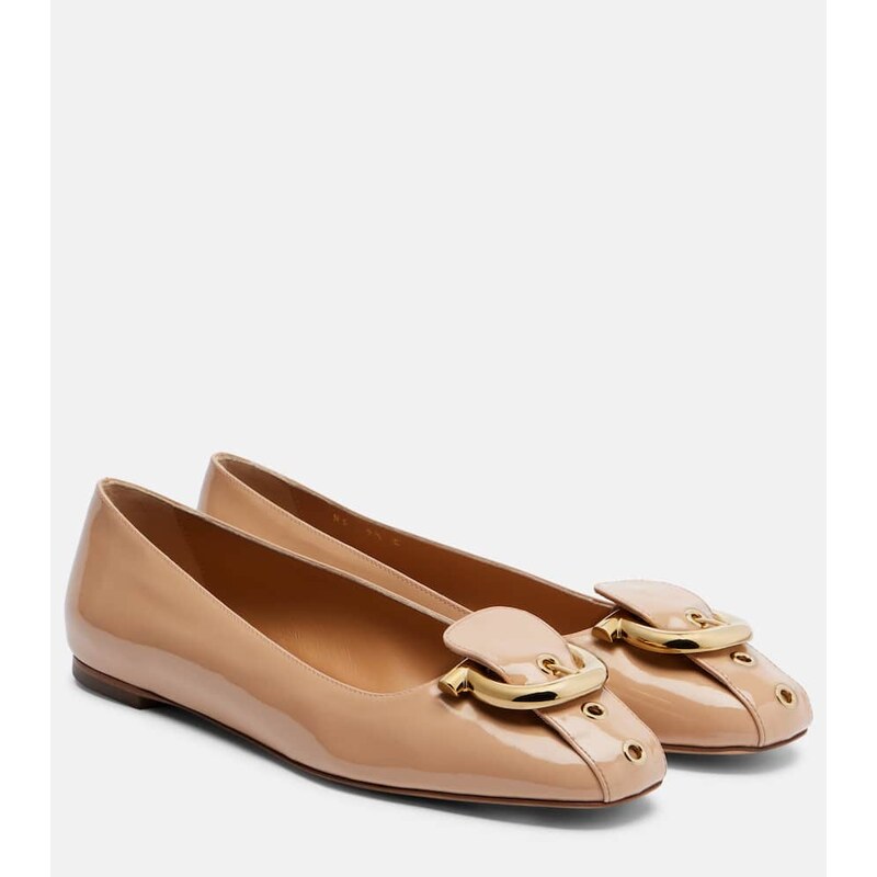 Ferragamo Oxide patent leather ballet flats