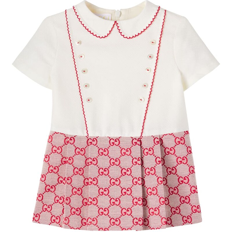 Gucci Kids Baby GG Canvas pleated dress