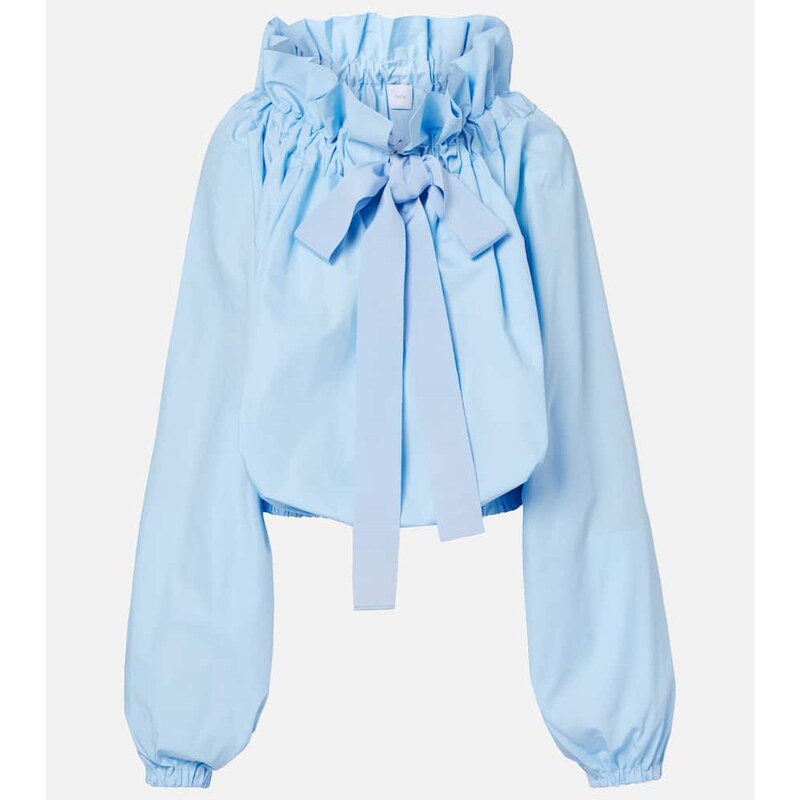 Patou Tie-neck cotton blouse