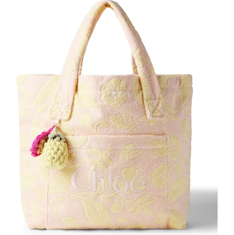 Chloe Kids ChloÃ Kids Floral cotton-blend terry tote bag