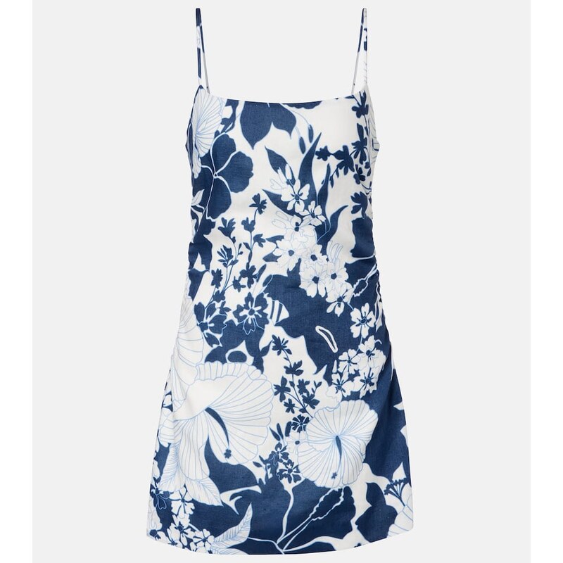 SIR Paradiso floral linen minidress