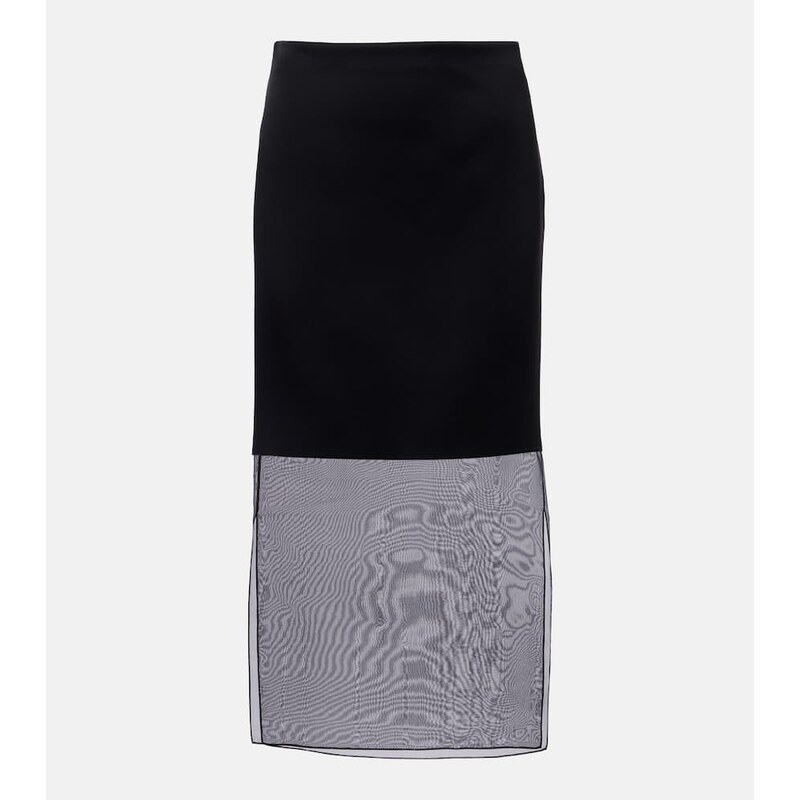 Khaite Sybil layered midi skirt