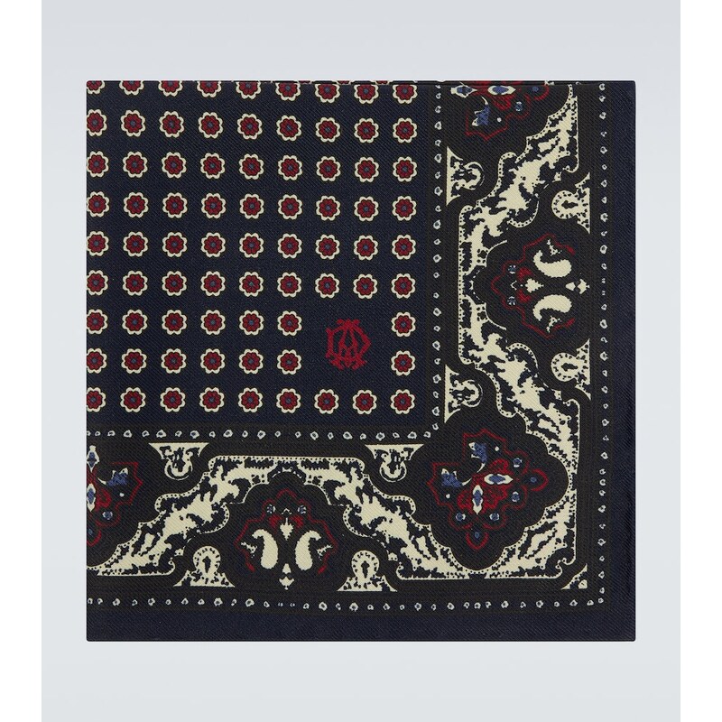 Dunhill Printed silk pocket square