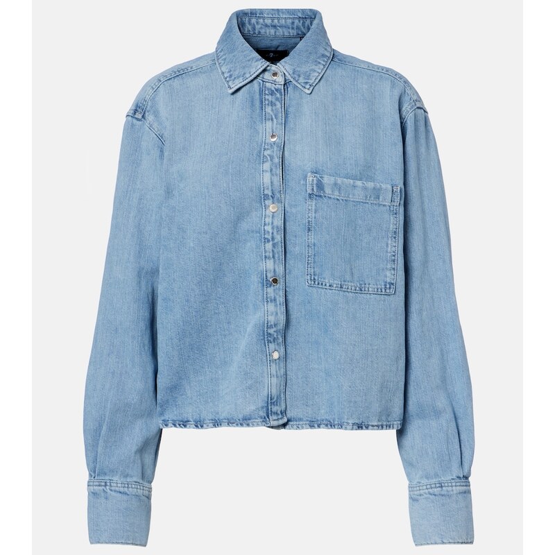 7 For All Mankind Ivy cotton and linen denim shirt