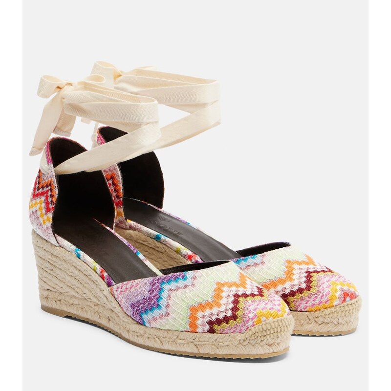 Missoni Eva 60 Zigzag lamÃ espadrille wedges