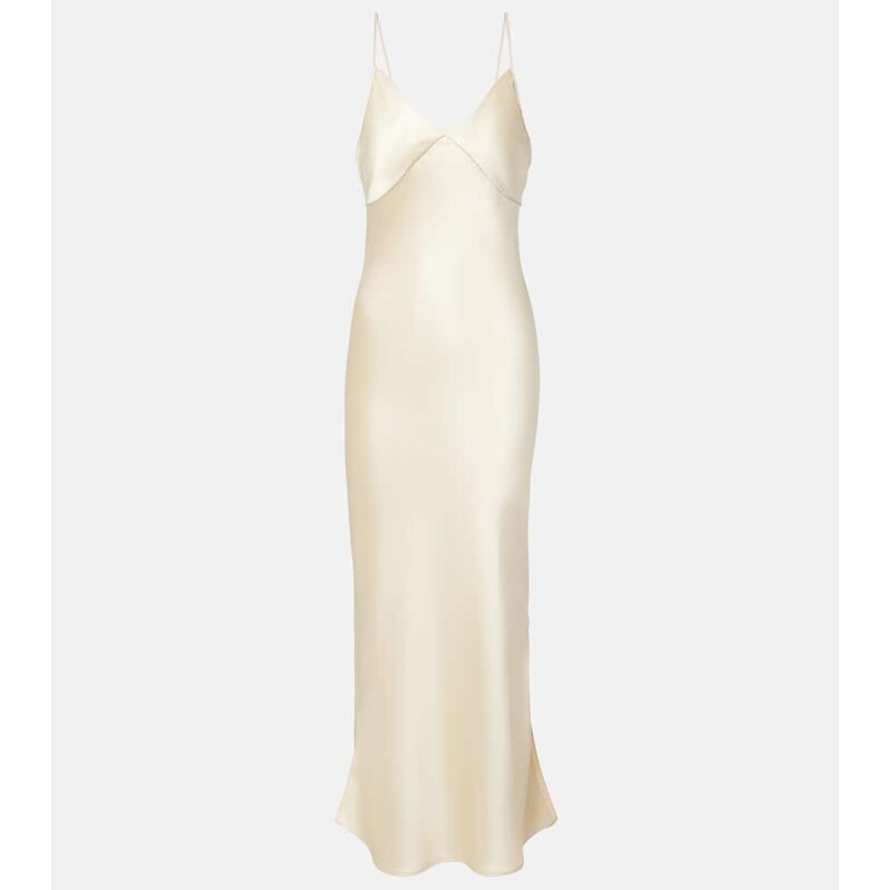 The Row Barika silk satin slip dress
