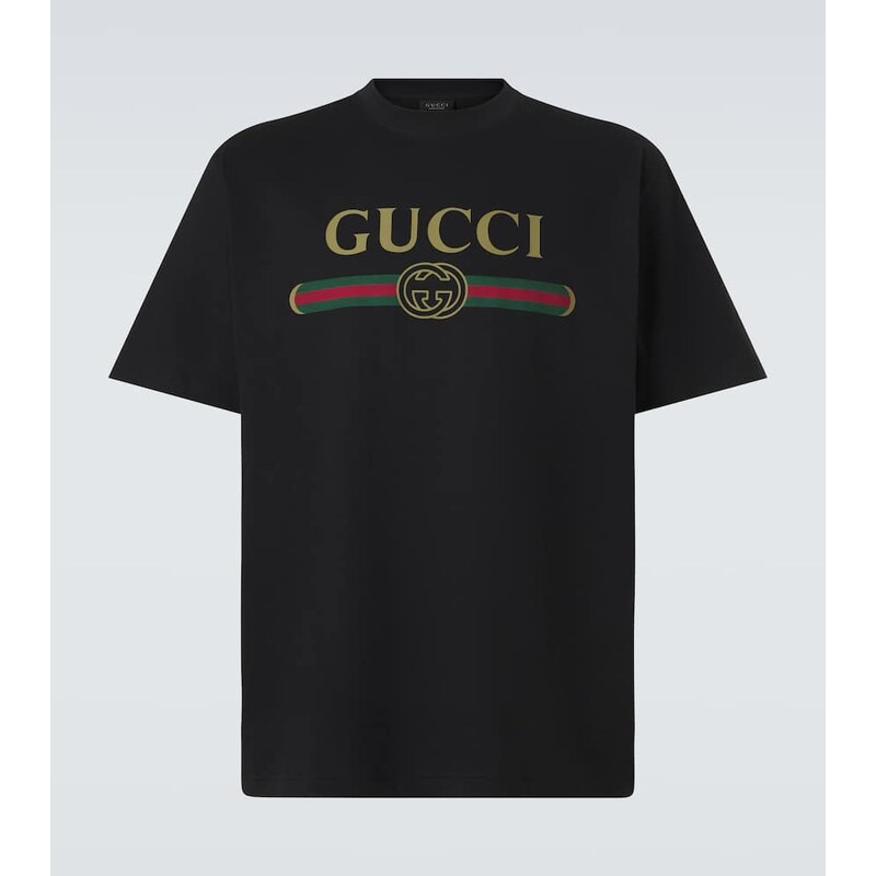 Gucci Logo cotton and silk jersey T-shirt