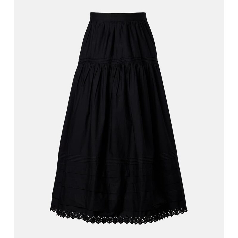 Dôen Sebastiane cotton poplin midi skirt