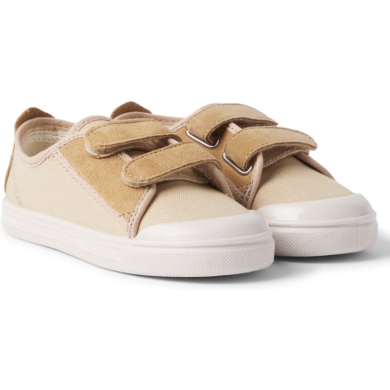 Il Gufo Suede-trimmed canvas sneakers